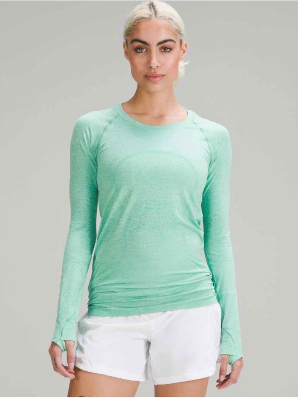Lululemon Swiftly Tech Long-Sleeve Shirt 2.0 Size 12 in Mint Moment
